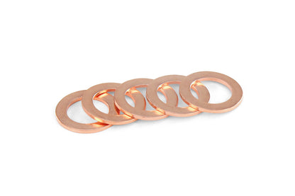 Replacement Copper Washer for HPS Stainless Steel Magnetic Oil Drain Plug Bolt M16 x 1.5 - 5pcs Pack