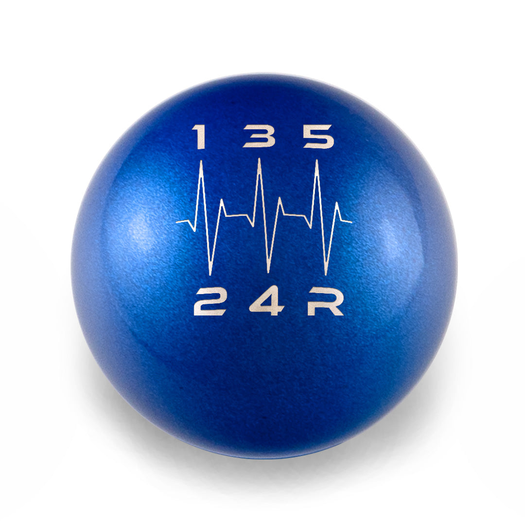 Billetworkz Weighted Shift Knob -  5-Speed Heartbeat Engraving for Subaru - Graveyard Performance