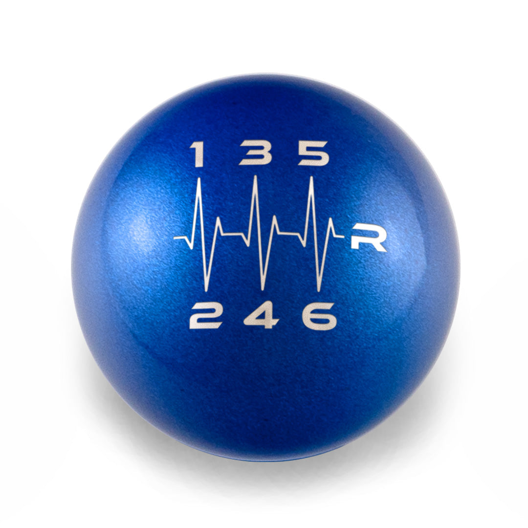 Billetworkz Weighted Shift Knob - 6 Speed Heartbeat Engraving for Subaru - Graveyard Performance