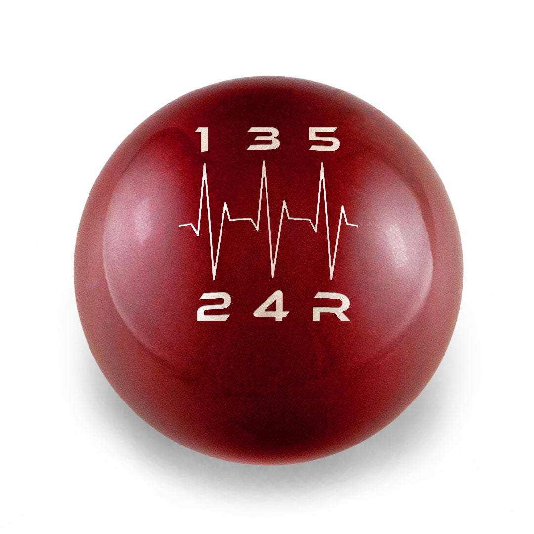 Billetworkz Weighted Shift Knob -  5-Speed Heartbeat Engraving for Subaru - Graveyard Performance