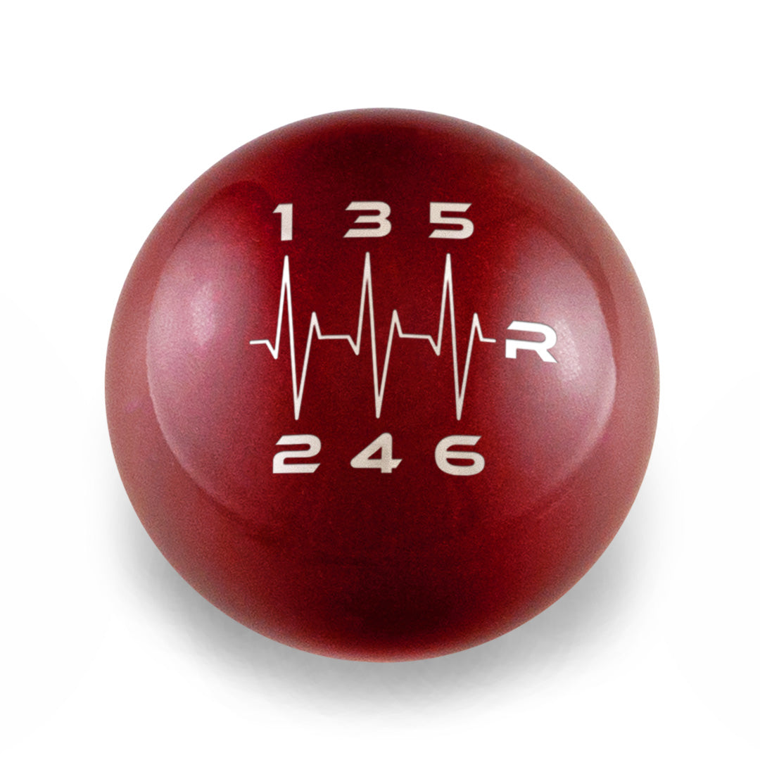 Billetworkz Weighted Shift Knob - 6 Speed Heartbeat Engraving for Subaru - Graveyard Performance