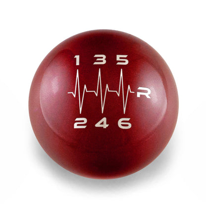 Billetworkz Weighted Shift Knob - 6 Speed Heartbeat Engraving for Subaru - Graveyard Performance