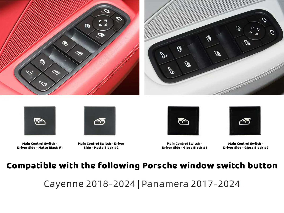 AutoTecknic Replacement Interior Window Switch Button - Porsche - Graveyard Performance