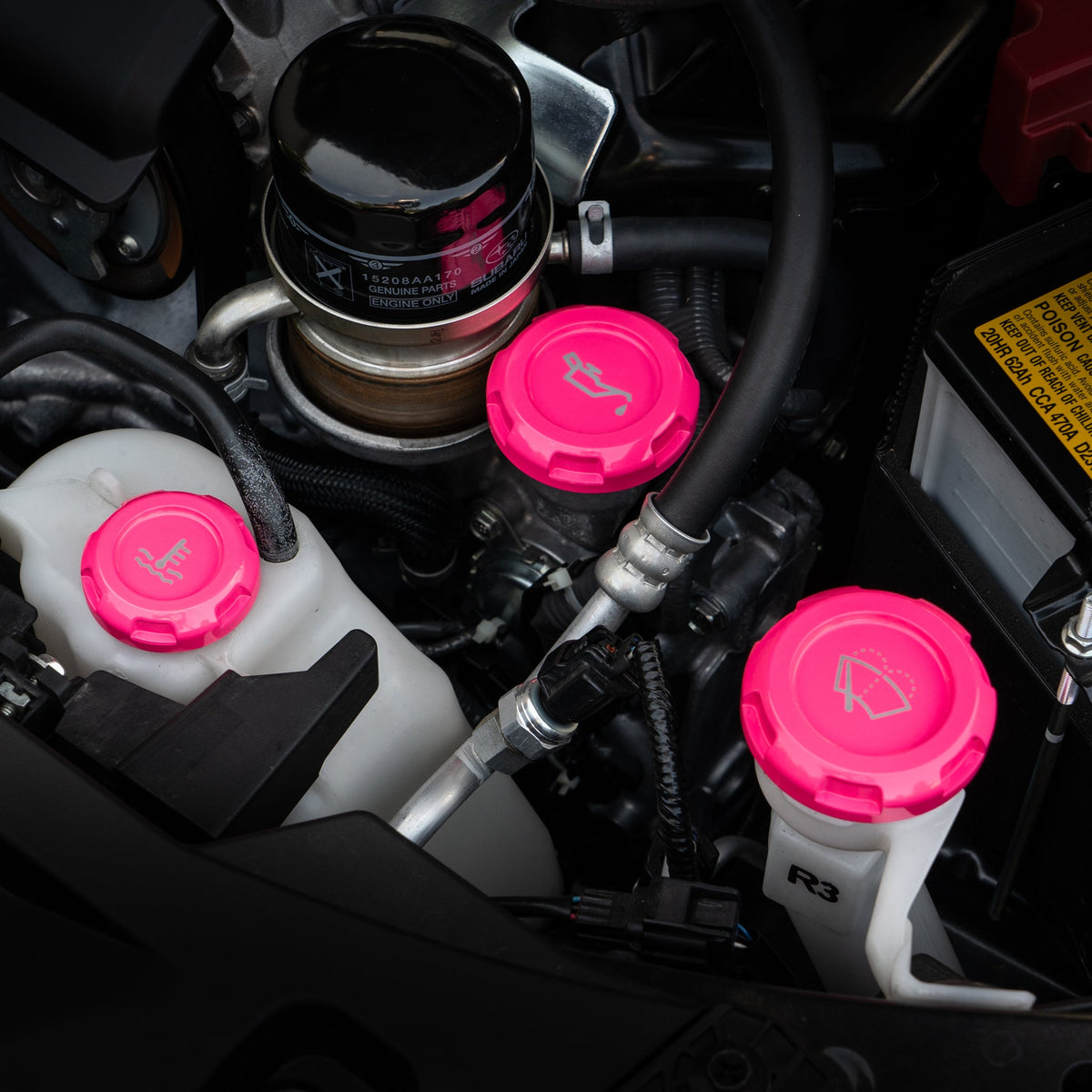 Billetworkz Engine Bay Caps - Subaru WRX/STI 2008-2014