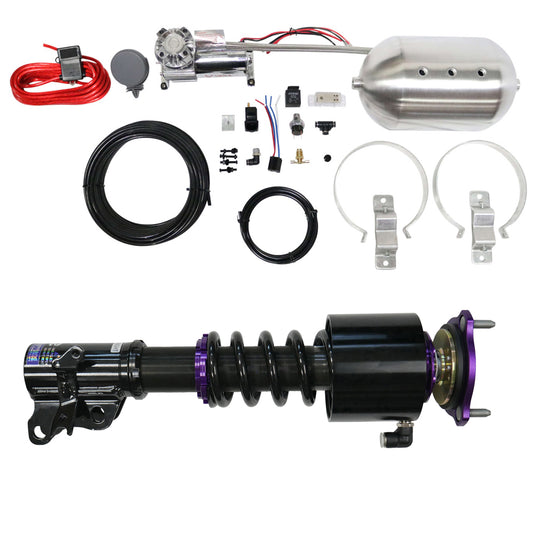 D2 Racing RS Coilovers w/ Front Air Cups + Silver Control System 11-17 Hyundai Veloster