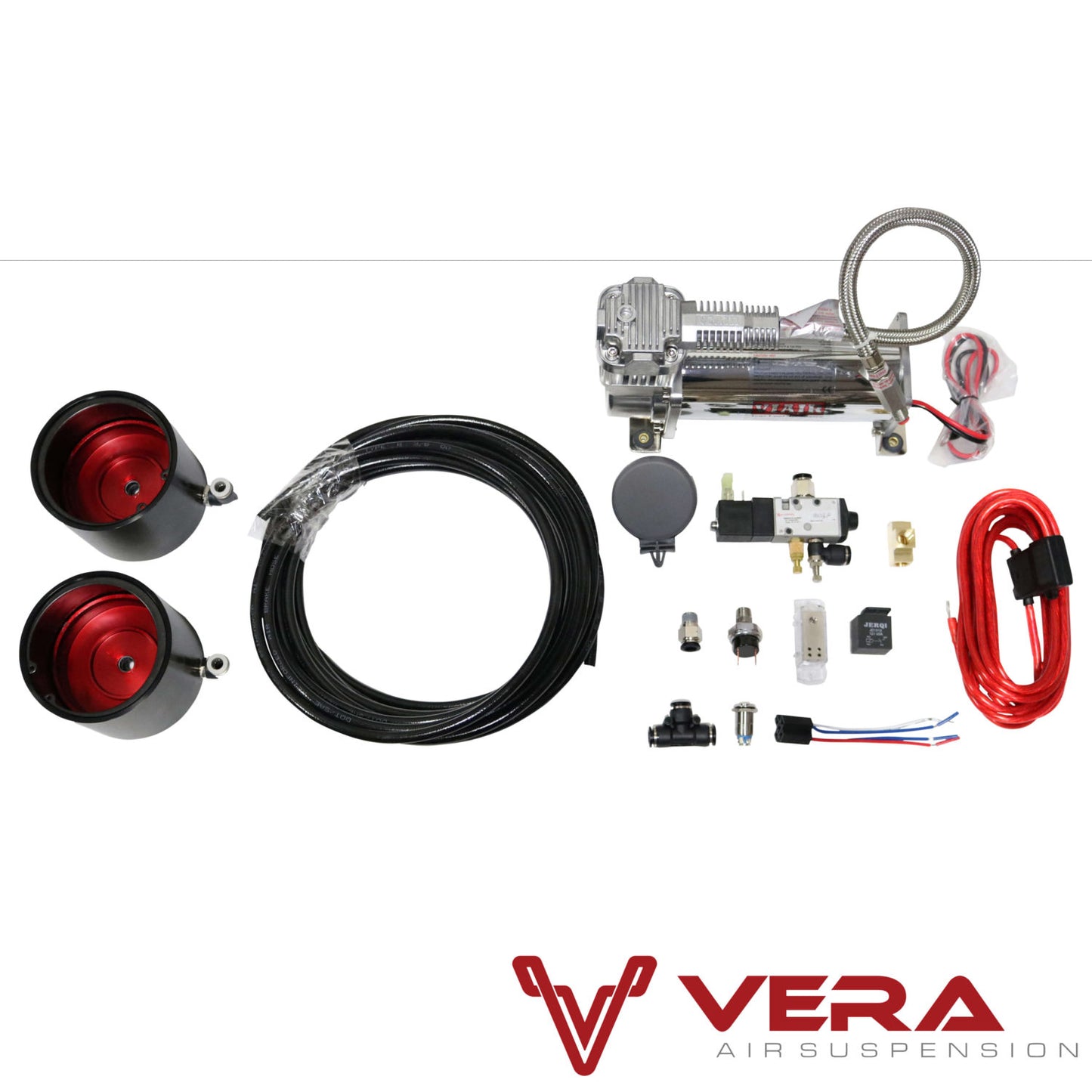 D2 Racing RS Coilovers w/ Front Air Cups + Gold Tankless Control System 11-17 Hyundai Veloster