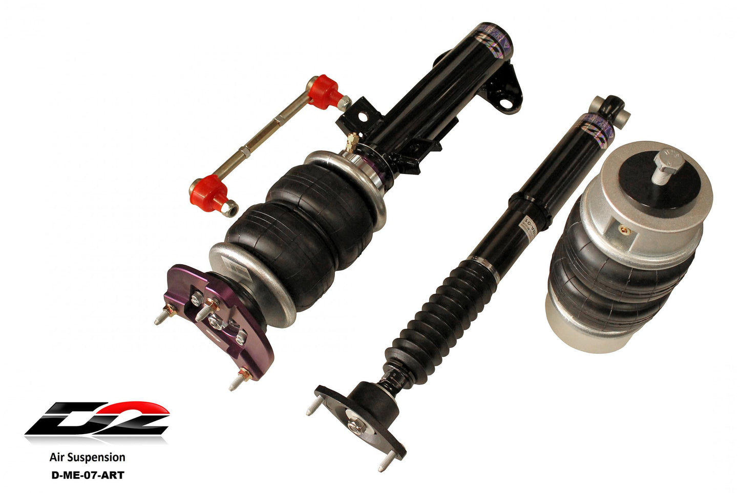 D2 Racing Air Struts w/ VERA Evo Bluetooth Management 08-14 Mercedes Benz C Class RWD
