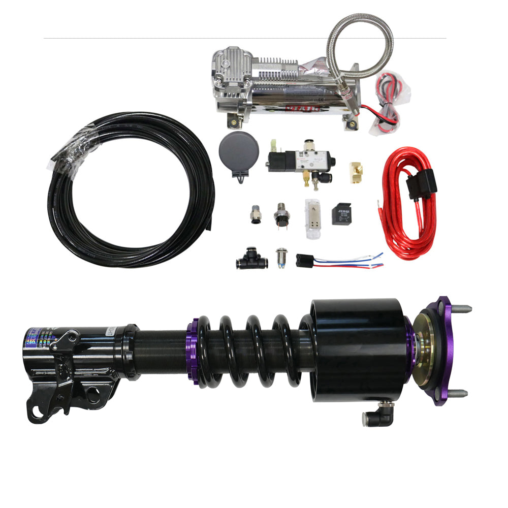 D2 Racing RS Coilovers w/ Front Air Cups + Gold Tankless Control System 08-14 Mercedes Benz C Class RWD