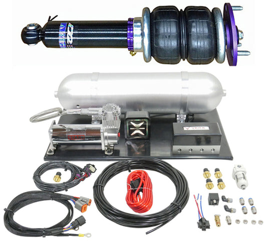 D2 Racing Air Struts w/ VERA AccuAir e+ Connect Pressure 10-14 Mercedes Benz SLS AMG - Graveyard Performance