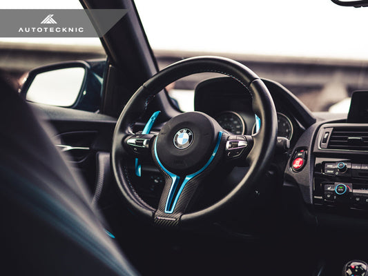 AutoTecknic Painted Steering Wheel Trim - F87 M2 | F80 M3 | F82/ F83 M4 | F10 M5 LCI | F06/ F12/ F13 M6 - Graveyard Performance