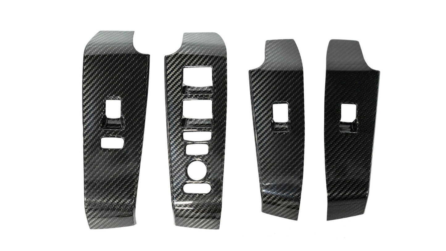 OLM LE Carbon Fiber Window Switch Panel Covers (Set of 4) - 2022+ FL Honda Civic / FL5 Type R - Graveyard Performance