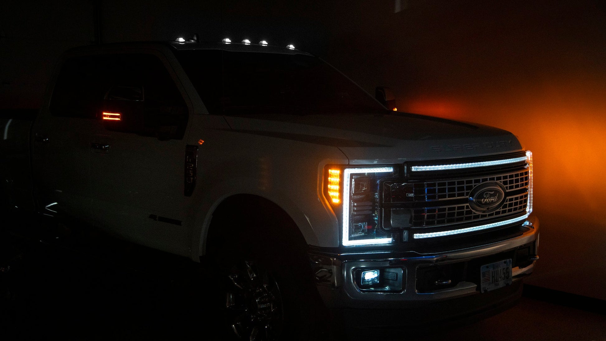 OLM Cab Light Replacement Set (Clear Lens/White Light) - 2017-2022 Ford Super Duty F250/F350 - Graveyard Performance