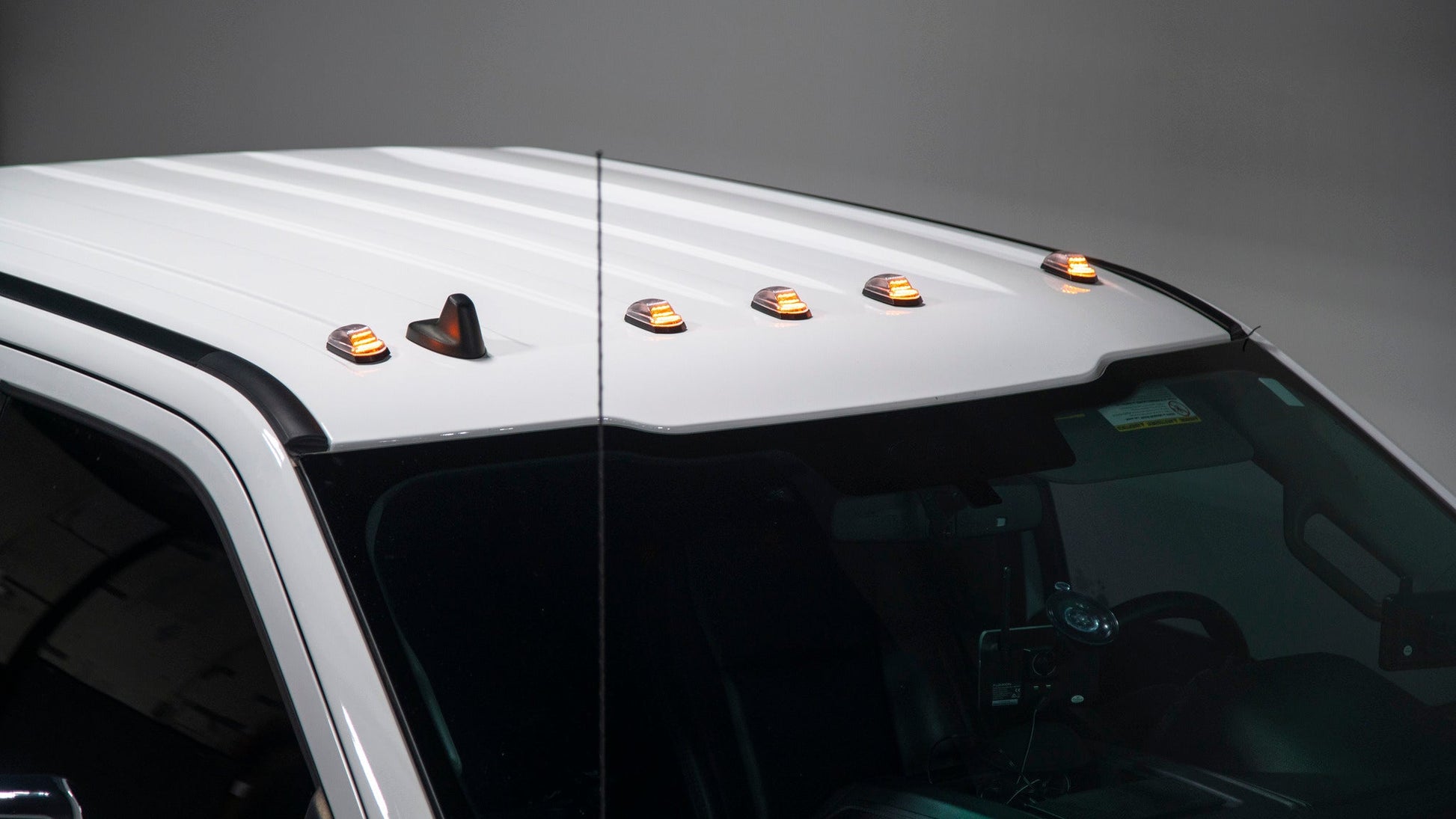 OLM Cab Light Replacement Set (Clear Lens/Amber Light) - 2017-2022 Ford Super Duty F250/F350 - Graveyard Performance