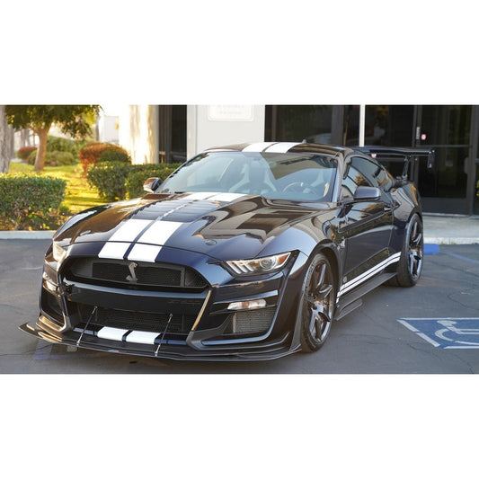 APR Performance Ford Mustang S550 Shelby GT500 Carbon Fiber Front Wind Splitter w/ Rods 2020-2023
