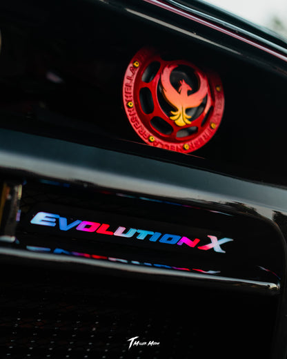 Lit Logos Evo X Grill Badge | 2007-2016 Evolution X - Graveyard Performance