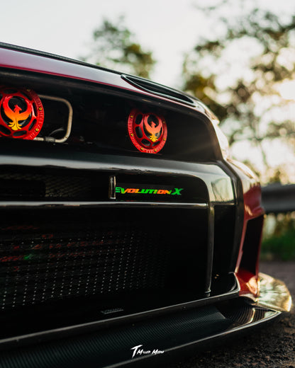 Lit Logos Evo X Grill Badge | 2007-2016 Evolution X - Graveyard Performance