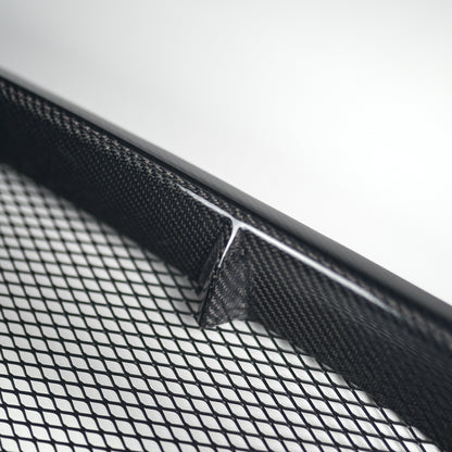 JDMuscle Tanso Carbon Fiber / Gloss Black Grille V4 - 15-17 WRX/STI - Graveyard Performance