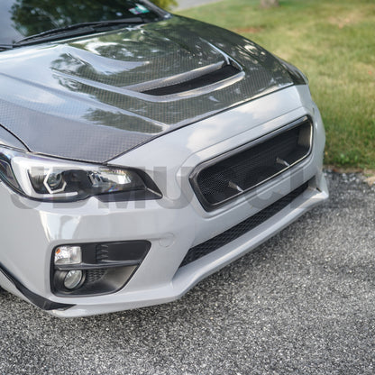 JDMuscle Tanso Carbon Fiber / Gloss Black Grille V4 - 15-17 WRX/STI - Graveyard Performance