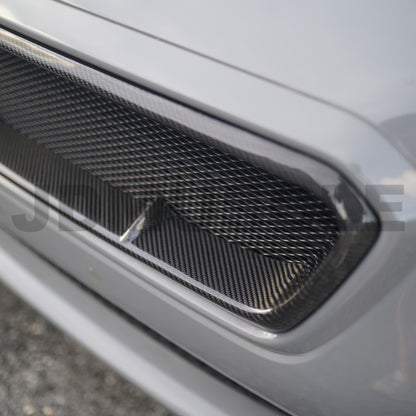 JDMuscle Tanso Carbon Fiber / Gloss Black Grille V4 - 15-17 WRX/STI - Graveyard Performance