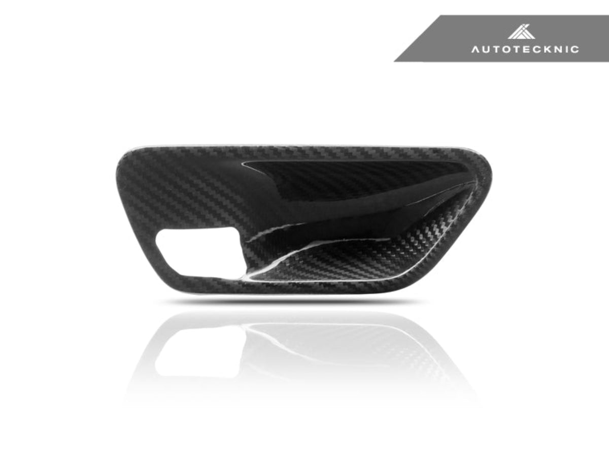 AutoTecknic Dry Carbon Interior Door Handle Trim Set - BMW F-Chassis - Graveyard Performance
