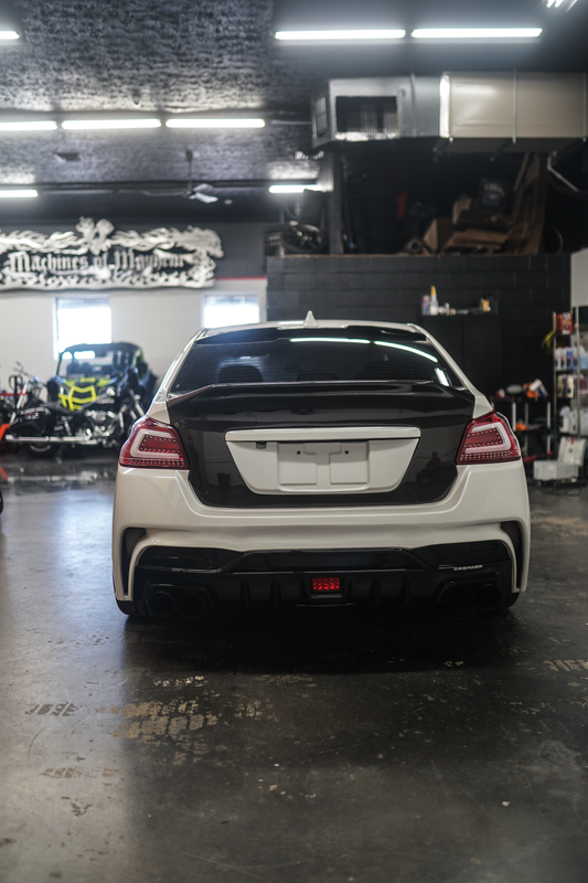 JDMuscle Gloss Black / Paint Matched License Plate Backing - 15-21 WRX/STI