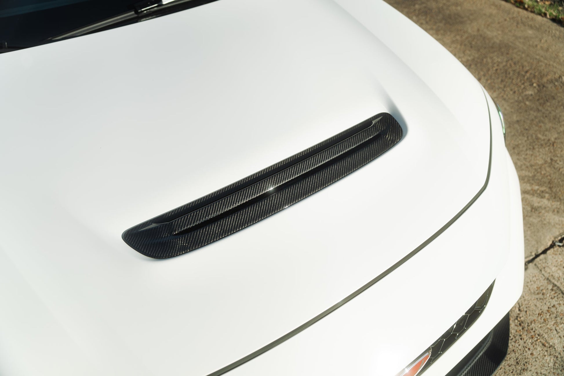 OLM Carbon Fiber Engine Hood Duct Cover - 2023+ Honda Civic Type R - Graveyard Performance