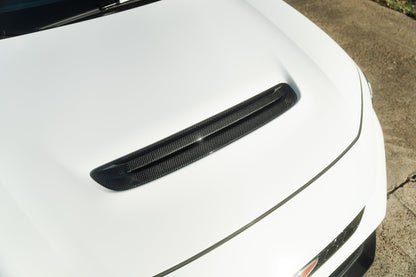 OLM Carbon Fiber Engine Hood Duct Cover - 2023+ Honda Civic Type R - Graveyard Performance