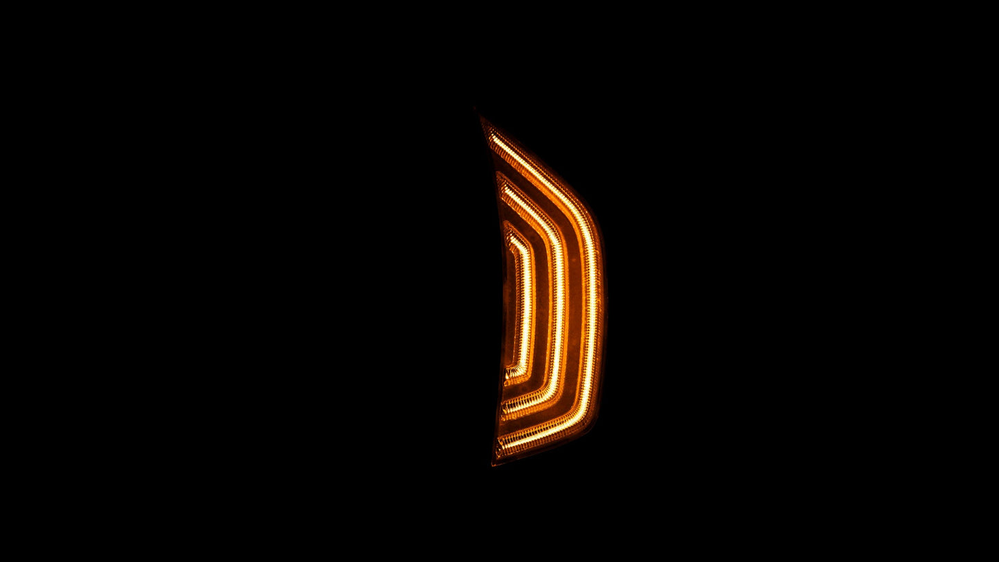 OLM LED Fender Vent Sequential Sidemarkers - 2018+ Jeep Wrangler - Graveyard Performance