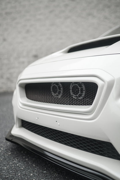 JDMuscle [15-17 WRX/STI] CS Style Front Bumper Grille-Paint Matched/Gloss Black - Graveyard Performance