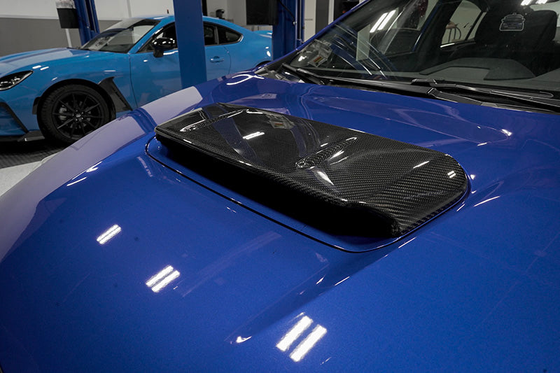 OLM A1 Style CF Hood Scoop Cover - 2022-2025 Subaru WRX - Graveyard Performance