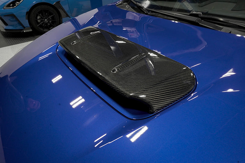 OLM A1 Style CF Hood Scoop Cover - 2022-2025 Subaru WRX - Graveyard Performance