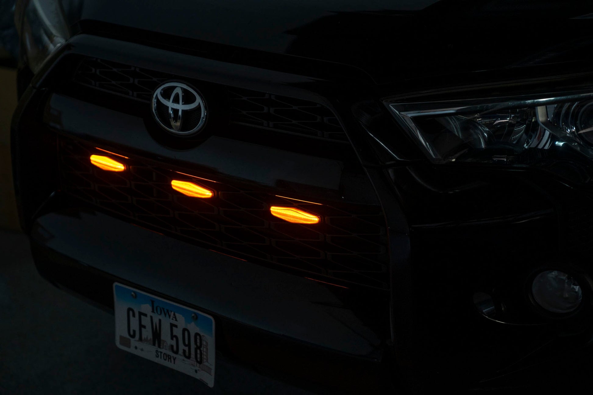 OLM Grille Lights (Clear Lens / Amber LED) - 14-19 Toyota 4Runner - Graveyard Performance