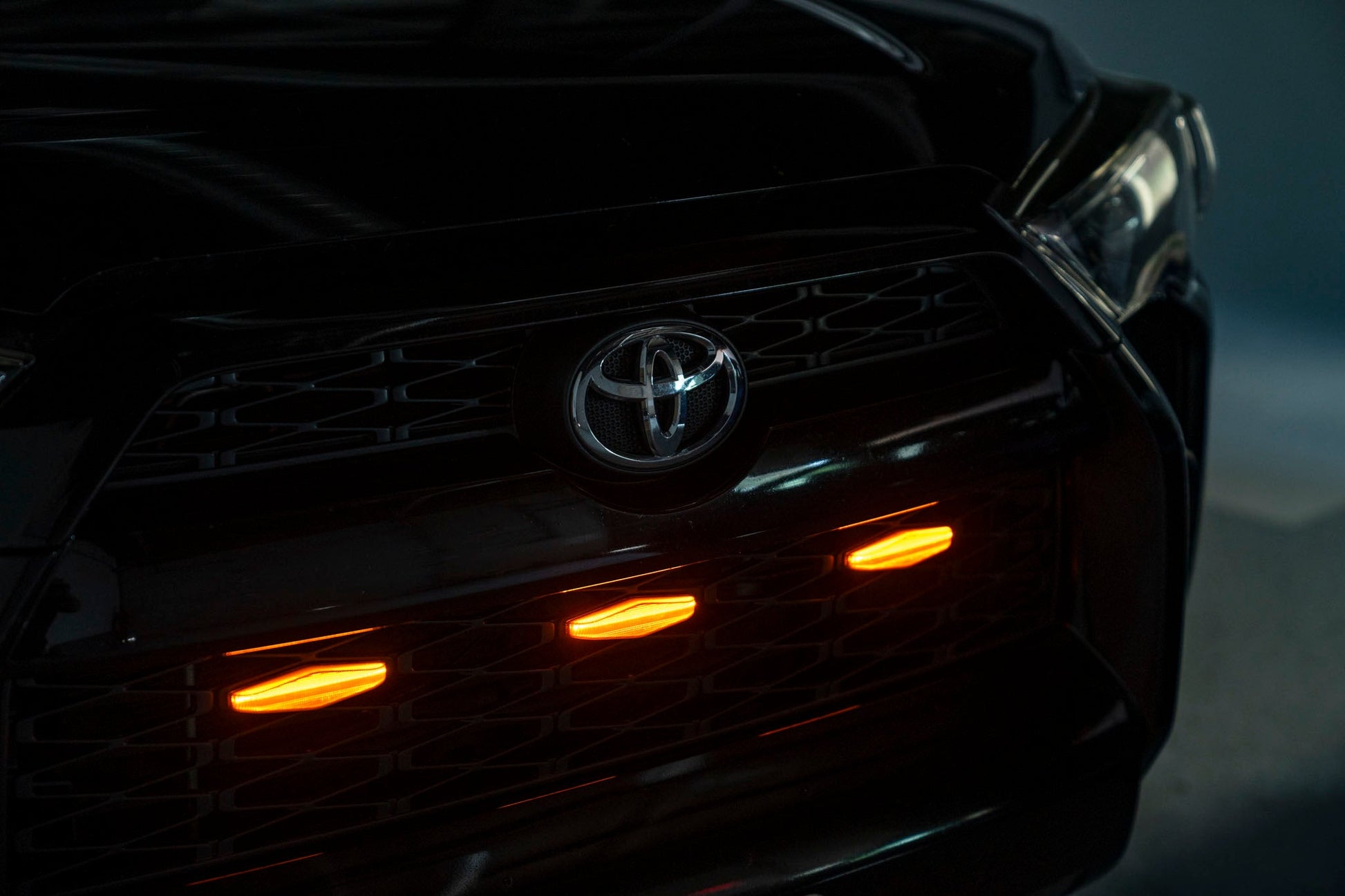OLM Grille Lights (Clear Lens / Amber LED) - 14-19 Toyota 4Runner - Graveyard Performance