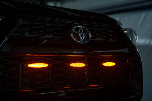 OLM Grille Lights (Smoke Lens / Amber LED) - 14-19 Toyota 4Runner - Graveyard Performance
