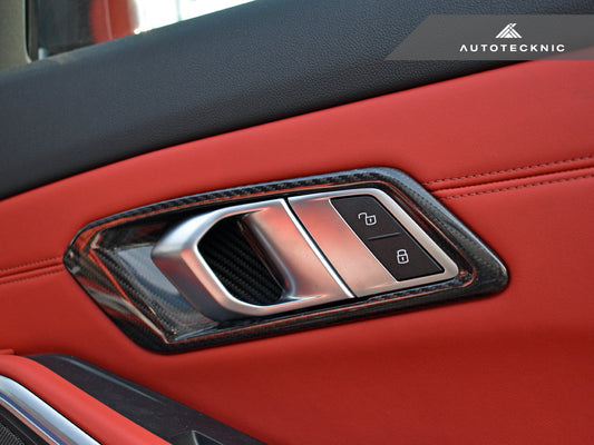 AutoTecknic Dry Carbon Interior Door Handle Trim Set - G80 M3
