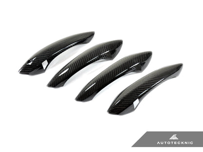 AutoTecknic Dry Carbon Fiber Door Handle Trims - F10 5-Series | F06/ F12/ F13 6-Series | F01 7-Series - Graveyard Performance
