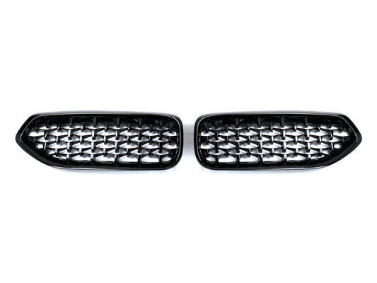 AutoTecknic Painted Glazing Black Front Grille Set - G29 Z4
