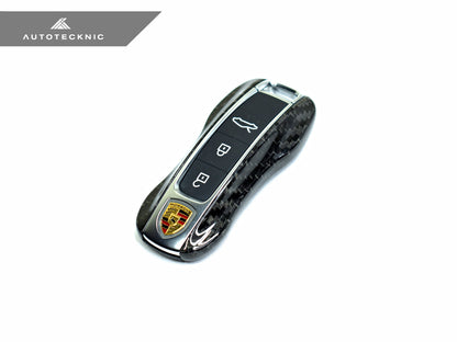 AutoTecknic Dry Carbon Key Remote Trim - Porsche Taycan | Panamera 17-Up | Cayenne 18-Up (G2) - Graveyard Performance