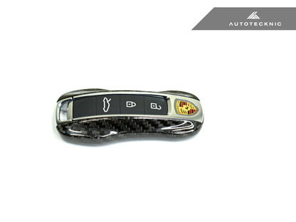 AutoTecknic Dry Carbon Key Remote Trim - Porsche Taycan | Panamera 17-Up | Cayenne 18-Up (G2) - Graveyard Performance
