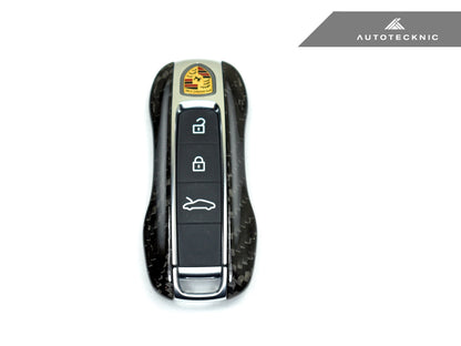 AutoTecknic Dry Carbon Key Remote Trim - Porsche Taycan | Panamera 17-Up | Cayenne 18-Up (G2) - Graveyard Performance