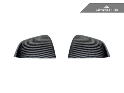 AutoTecknic Dry Carbon Fiber Mirror Covers - Tesla Model Y - Graveyard Performance