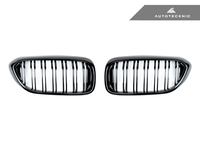 AutoTecknic Dual-Slats Gloss Black Front Grille Set - G30 5-Series Pre-LCI