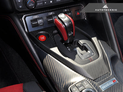 AutoTecknic Dry Carbon Shift Console Cover - Nissan R35 GTR 2017-Up - Graveyard Performance
