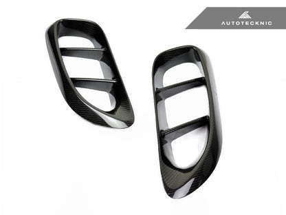 AutoTecknic Dry Carbon Side Vent Covers - Porsche 718 Cayman | Boxster - Graveyard Performance
