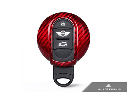 AutoTecknic Red Carbon Remote Key Case - MINI Cooper F54/ F55/ F56/ F57 | Countryman F60 - Graveyard Performance