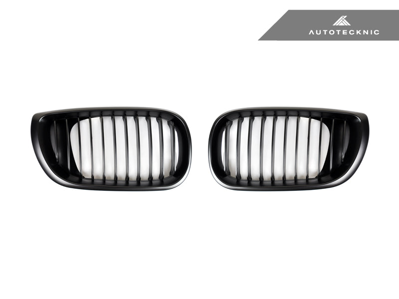 AutoTecknic Stealth Black Front Grille Set - E46 3-Series LCI Sedan (2002-2005) - Graveyard Performance
