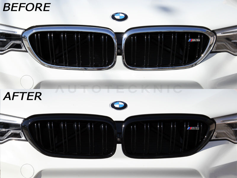 AutoTecknic Gloss Black Front Grille Surround Set - F90 M5 - Graveyard Performance