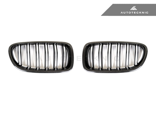AutoTecknic Carbon Fiber Dual-Slats Front Grille Set - F10 5-Series | M5