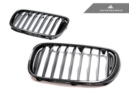 AutoTecknic Carbon Fiber Front Grille Set - G11/ G12 7-Series Pre-LCI (16-19) - Graveyard Performance