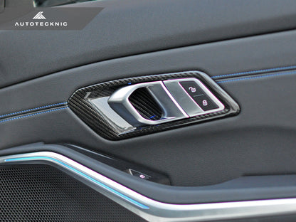 AutoTecknic Dry Carbon Interior Door Handle Trim Set - G80 M3 - Graveyard Performance